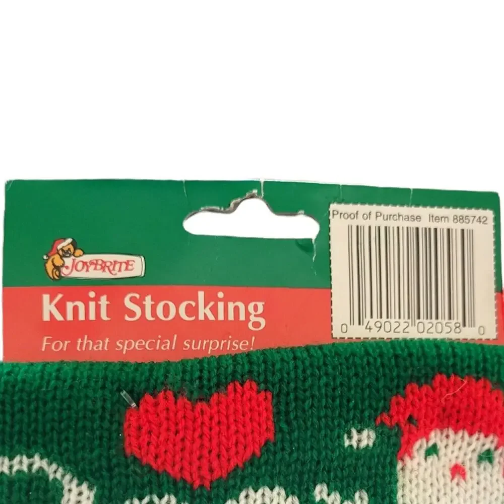 Vintage Christmas Stocking Dear Santa Please Fill To The Top Joybrite NOS